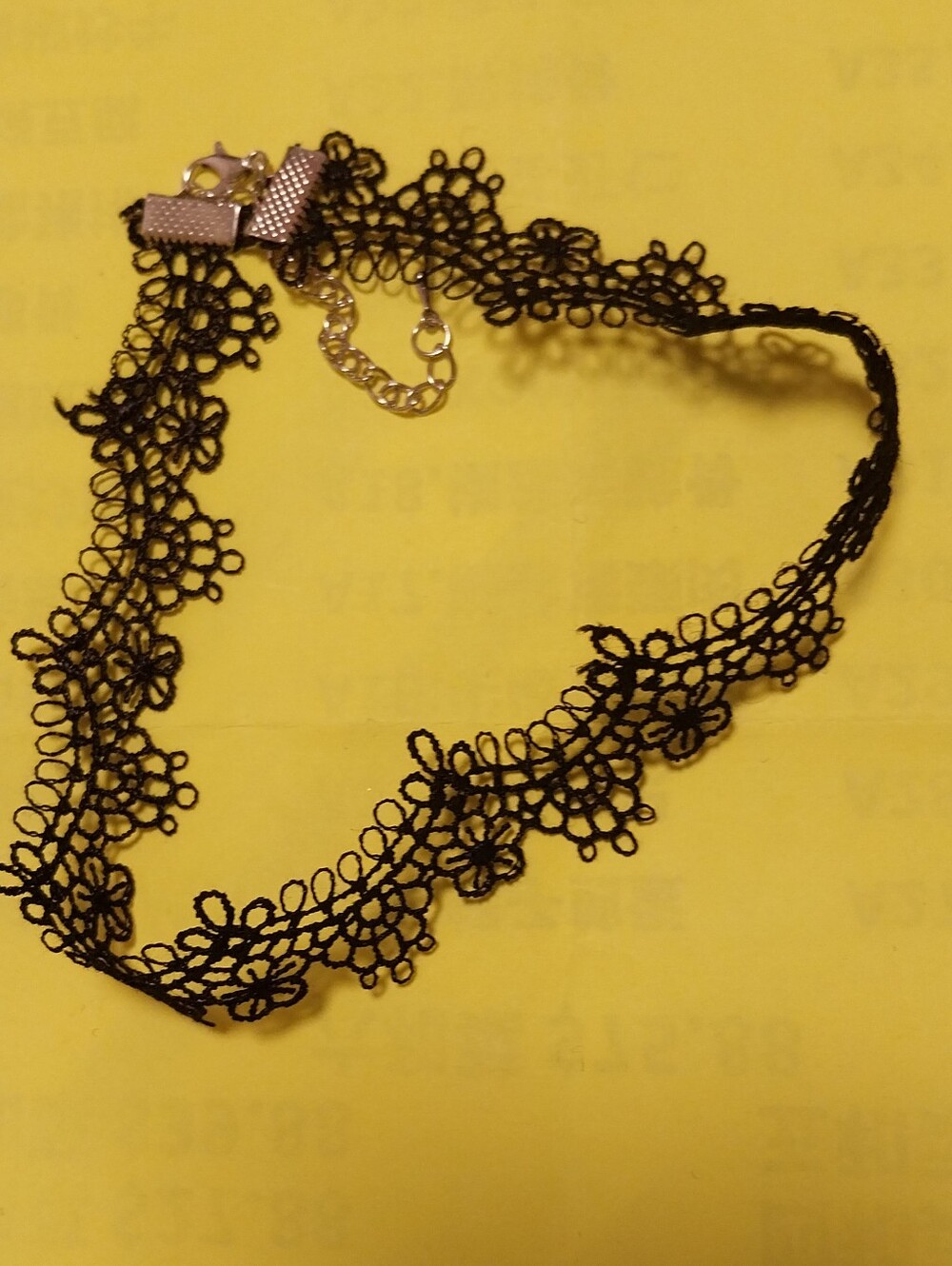 Black Floral Lace Choker Necklace